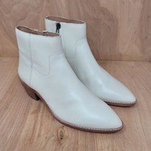 Madewell Womens Ankle Boots Size 6 M Charley Western Bone white K5308 Booties - £43.96 GBP