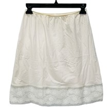 Vintage Vanity Fair Women Half Slip Ivory White Size S Nylon Lace Hem Pillow Tab - £18.55 GBP