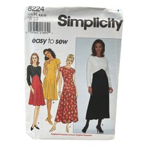 Simplicity Sewing Pattern 8224 Dress Fit Flare Midi Maxi Misses Size 6-10 - £7.16 GBP
