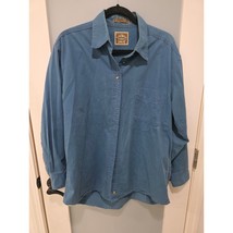 Vintage AMI Shirt Men’s L Teal Workwear Utility Button Up 100% Cotton Macau - $16.00