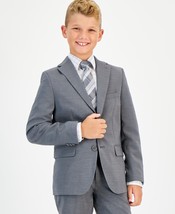 Kenneth Cole Reaction Big Boys Slim Fit Stretch 2Pc Suit Grey-18R/29Wx29L - £45.38 GBP