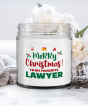 Lawyer Christmas Candle - Merry Christmas To My Favorite - Funny 9 oz Hand  - £15.77 GBP