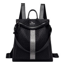 Women High quality leather BackpaVintage Female Shoulder Bag Sac a Dos Travel La - $70.93