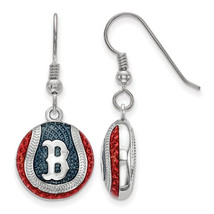 SS Boston Red Sox Enameled Baseball Dangle Earrings - £91.32 GBP