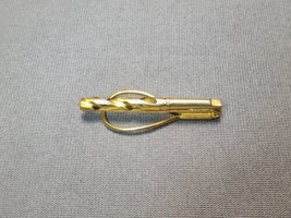 Vintage Gold-tone Drill Bit Tie Bar Tie Clip Machinist Gift For Him Father&#39;s Day - £15.66 GBP