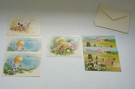 Vintage mixed greeting card 6 piece lot happiness is get well sunshine b... - $19.75