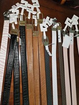 New MICHAEL KORS Twist Reversible MK Logo LEATHER Belt Choose Style &amp; Size - $21.50