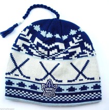 Toronto Maple Leafs Reebok NHL Face Off Tassel Hockey Hat Beanie - £15.27 GBP