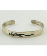 LIZARD GECKO Cuff BRACELET in Sterling Silver - Vintage MEXICO - FREE SH... - £51.95 GBP