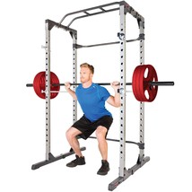 Squat Rack Power Cage With | Optional Lat Pulldown &amp; Leg Holdown Attachm... - £308.25 GBP