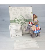 Fitz &amp; Floyd Charming Tails Don&#39;t Forget to Vote Elephant Mouse Figurine... - $48.49