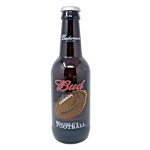 Budweiser Beer Bottle Bud &quot;Because It&#39;s Football&quot; Promo Bar Man Cave Dec... - £17.78 GBP