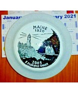 Art Hand Painted Frisbee " Maine 1820 " - $9.49