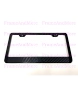 1x 4 Ring Audi Logo Carbon Fiber Style Stainless Black Metal License Pla... - $14.06