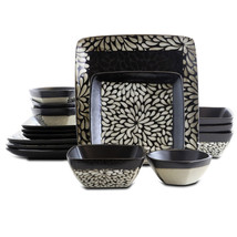 Elama Desert Bloom 16 Piece Stoneware Dinnerware Set - £123.18 GBP