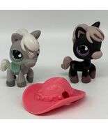 LPS Littlest Pet Shop 2 HORSES # 523 and # 524 w/PINK COWBOY HAT - $15.00