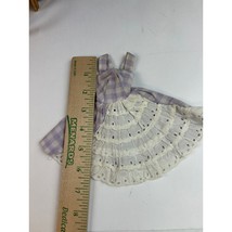 1960s Barbie clone lavender gingham sundress, eyelet tiers, 2-snap back vtg - $465.81 MXN