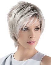 Belle of Hope SATIN Lace Front Mono Top HF Synthetic Wig by Ellen Wille, 4PC Bun - £460.41 GBP