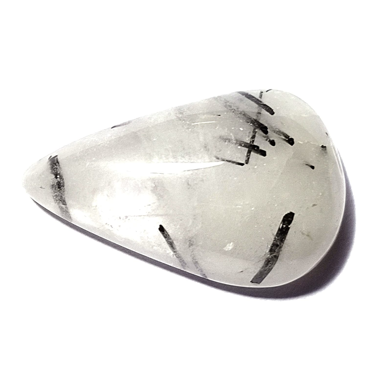 10.82 Carats TCW 100% Natural Beautiful Black Rutile Quartz Pear Cabocho... - $12.73