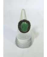 Native American Nevada Green Turquoise Sterling Silver 925 Ring Size 8.25 - £61.00 GBP