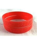 NEW Lot of 2 Red Chick-fil-A Wristband Bracelets - $6.92