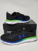 Under Armour UA Charged Assert 9 Mens Sz 10 Sneakers Shoes Black Blue 30... - £43.63 GBP