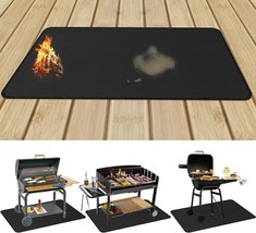 Grill Mats for Outdoor Grill Deck Protector,60*40 Solid Durable Under Grill Mats - £13.22 GBP