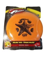 Frisbee *NEW* Wham-O Frisbee Malibu Disc 110g Orange Starfish &amp; Shells -... - £7.16 GBP