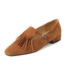 Fringe Flats Woman Shoes Autumn Spring Footwear For Girls Genuine Leather  Sweet - £98.03 GBP
