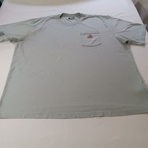 Carhartt Loose Men&#39;s Light Blue Crewneck Short Sleeve T-Shirt Size 2XL - $13.45