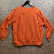 VTG Hanes Her Way Sweatshirt Orange USA 50/50 - £10.61 GBP