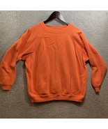 VTG Hanes Her Way Sweatshirt Orange USA 50/50 - £10.22 GBP