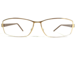 Lindberg Eyeglasses Frames 9521 Col.K37/PGT Brown Shiny Polished Gold 54... - £194.61 GBP
