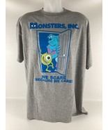 Disney Pixar Monsters Inc T-Shirt XL X-Large Gray We Scare Because We Ca... - £19.56 GBP