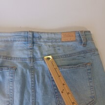 Denim Blvd Los Angeles DSK27129 Women's L Blue Mini Skirt Stretch with Ornaments image 3