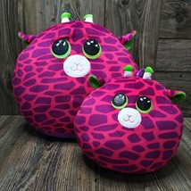 *2* TY Squish a Boo Gilbert Giraffe Plush Toy Lot Pink Green Stuffed Animal 2021 - £19.41 GBP