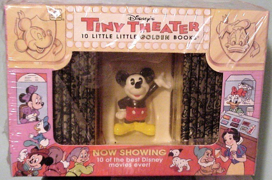 Disney Tiny Theatre 1993 Vintage 10 Little Golden Books NIB - $29.95