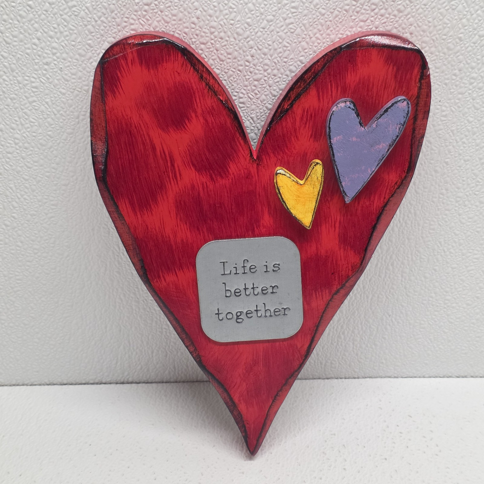 Demdaco Heartful Home Tracy Pesche Heart Life is Better Together Wall Ha... - $34.55