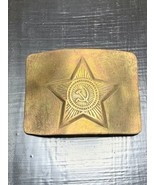 WW2 USSR Army Belt Buckle With Red Star Hammer And Sickle Original - £10.84 GBP
