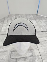 New Era 39THIRTY Los Angeles Chargers Black Gray Fitted L/XL Hat VG - $24.99