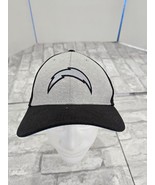 New Era 39THIRTY Los Angeles Chargers Black Gray Fitted L/XL Hat VG - $481.11 MXN