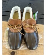 NEW L.L.Bean Women&#39;s Waterproof Rubber Moc Sherpa Lined Bean Boots, Size 9 - $160.02 CAD