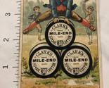 Clark’s Mike End Cotton Spool Victorian Trade Card VTC 7 - £7.03 GBP