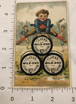 Clark’s Mike End Cotton Spool Victorian Trade Card VTC 7 - £6.98 GBP