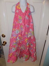 TALBOTS KIDS Coral Floral Tiered Halter Dress Size 20 Girl&#39;s EUC - $16.79