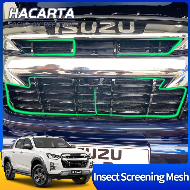 Fit For D-MAX 2021 2021 Stainless Front Grille Insert Net Insect Screening Mesh - £52.12 GBP+