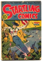 Startling Comics #32 1945- Schomburg Fighting Yank cover G - £297.39 GBP