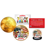 1976 PEANUTS Charlie Brown 24K Gold Plated IKE Dollar US Coin * Betsy Ro... - $13.98
