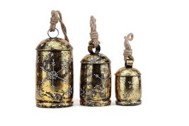 Vivanta Decorative Cow Bells with Jute Hanging Rope, Bells for Door &amp; Door Knob, - £35.67 GBP