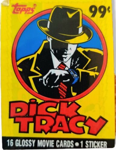 Topps Dick Tracy Super Glossy Movie Cards & Sticker unopened sealed pack  - £7.86 GBP